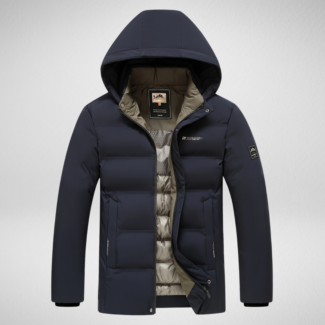 Heren Winterjas – Gewatteerd & Met Capuchon – Comfortabel Warm