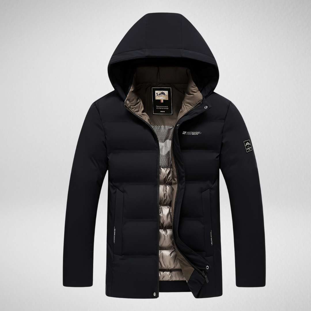 Heren Winterjas – Gewatteerd & Met Capuchon – Comfortabel Warm