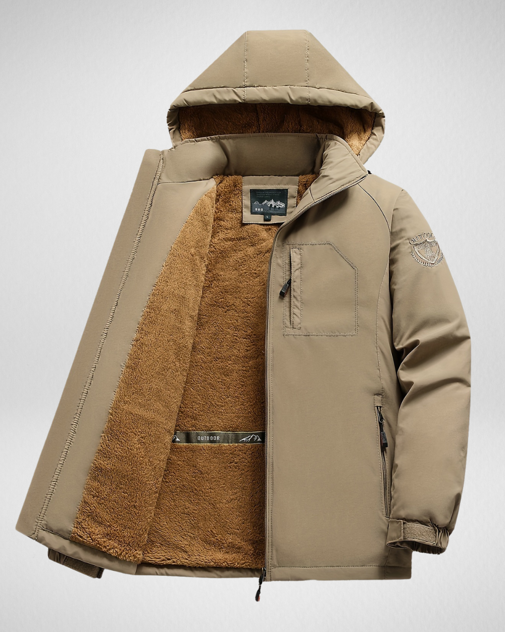 Heren Outdoor Winterjas met Voering – Warm & Functioneel