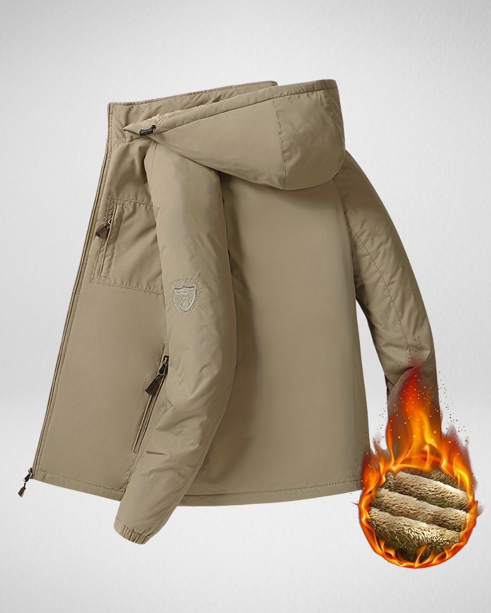 Heren Outdoor Winterjas met Voering – Warm & Functioneel
