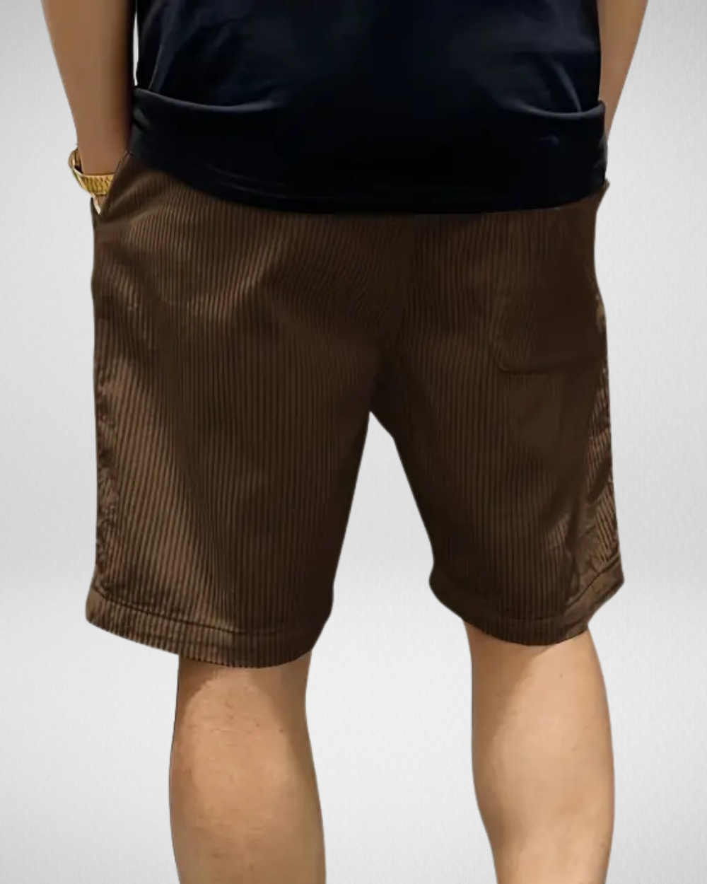 Heren Corduroy Shorts – Elastische Tailleband - Zomer