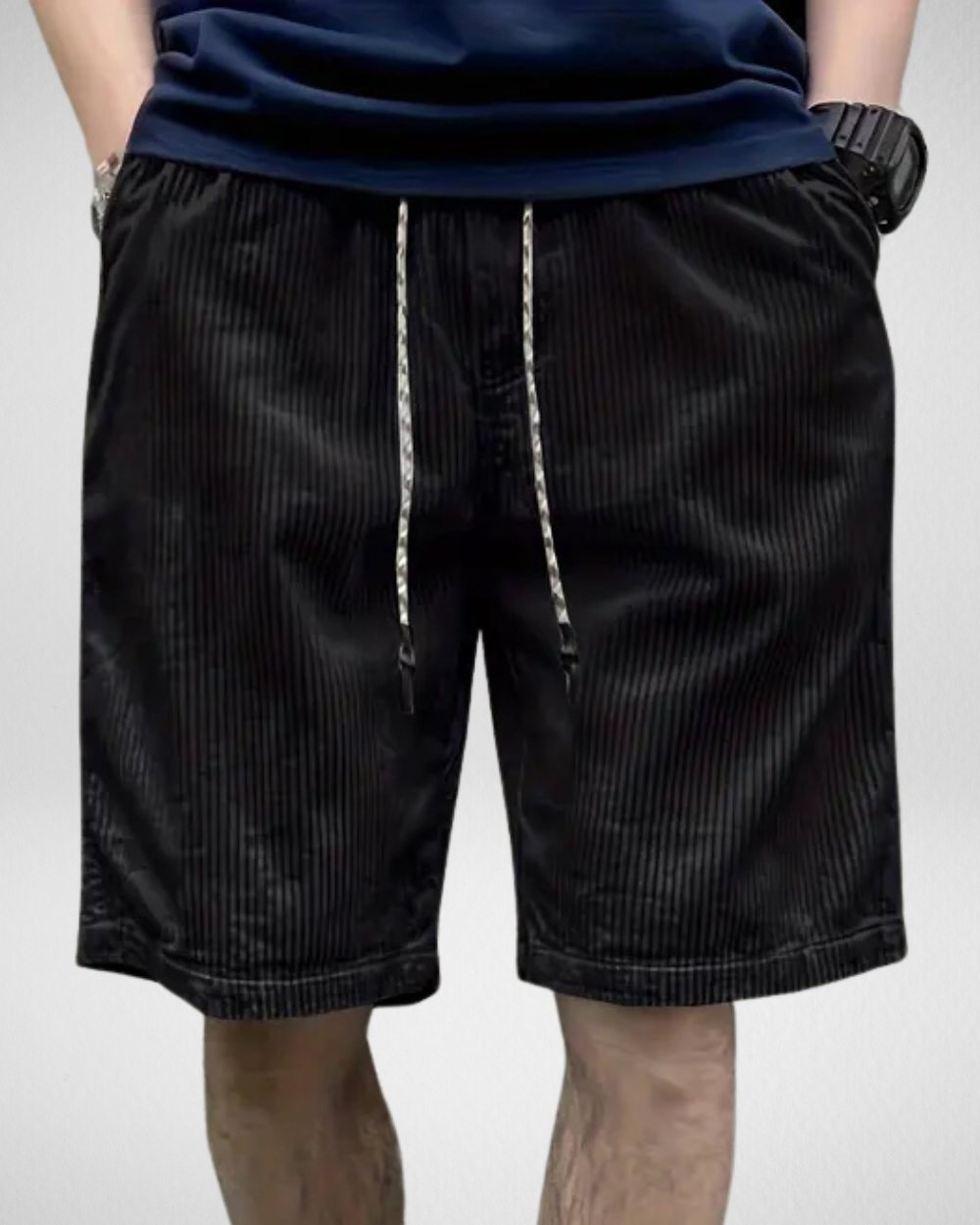 Heren Corduroy Shorts – Elastische Tailleband - Zomer