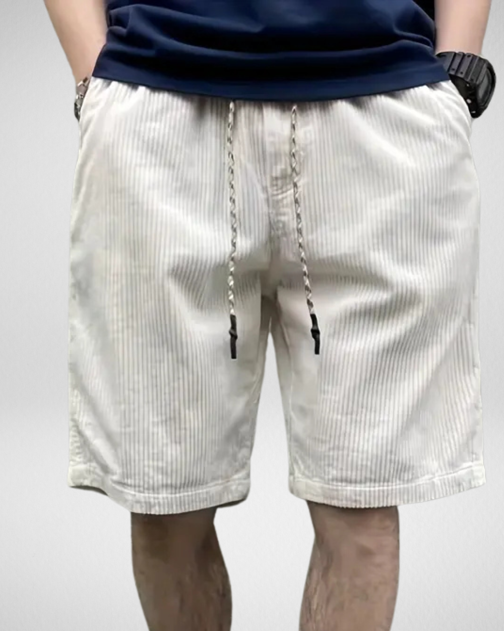 Heren Corduroy Shorts – Elastische Tailleband - Zomer