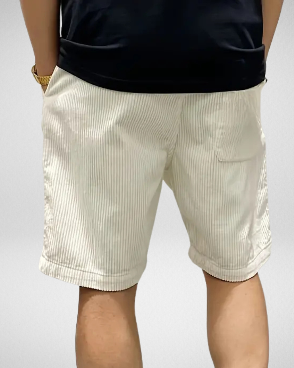 Heren Corduroy Shorts – Elastische Tailleband - Zomer