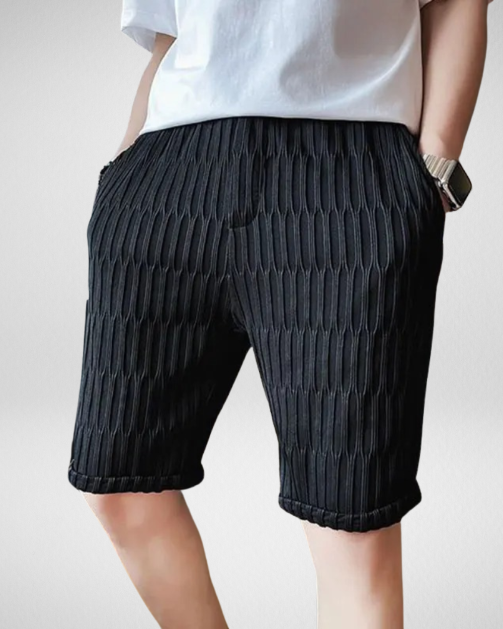 Korte Broek Heren – Comfort Fit – Gevouwen Zoom