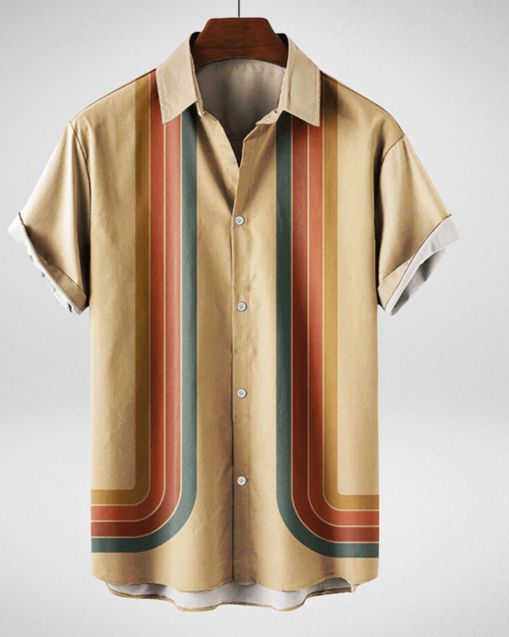 Retro Overhemd Heren – Korte Mouwen – Vintage