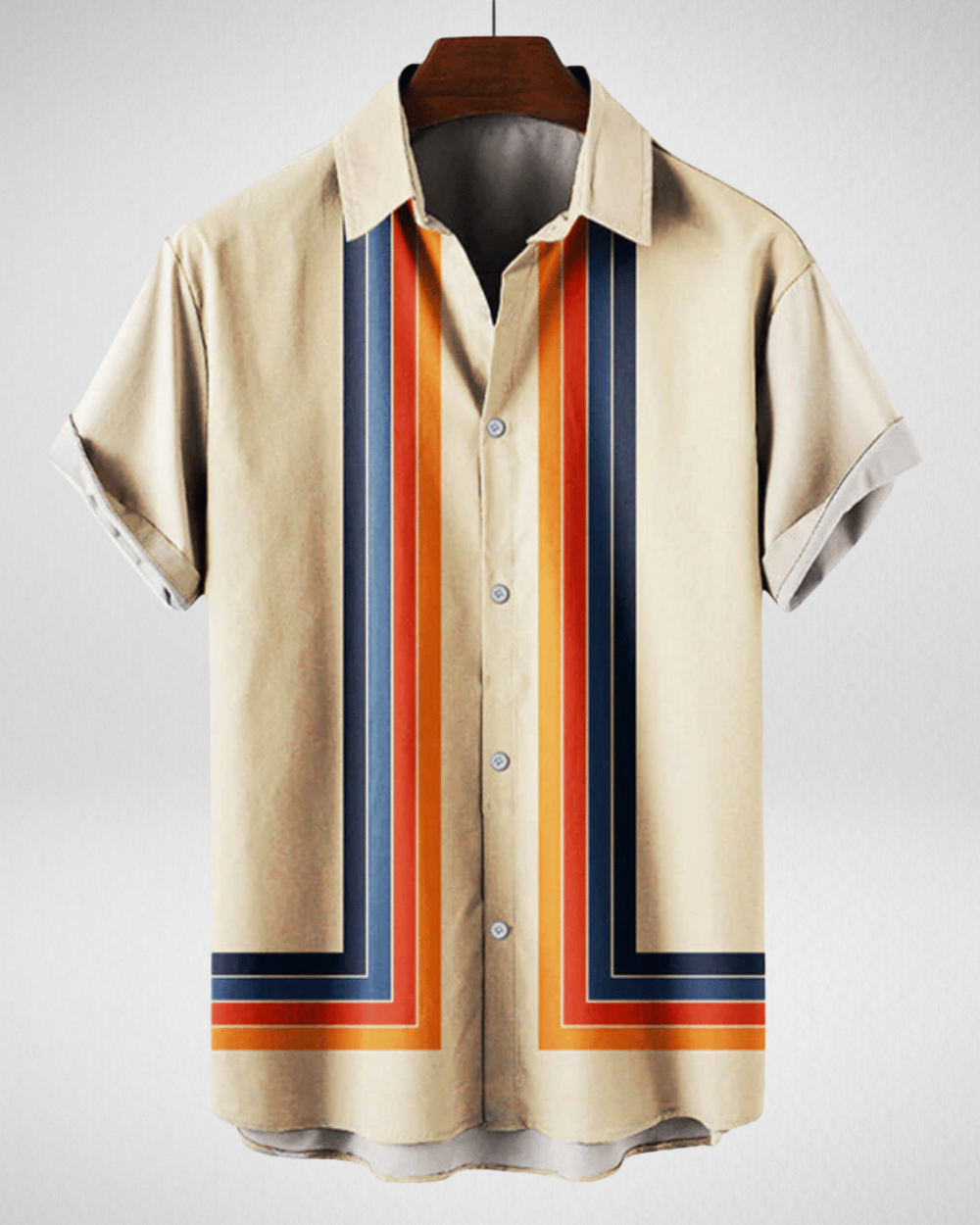 Retro Overhemd Heren – Korte Mouwen – Vintage
