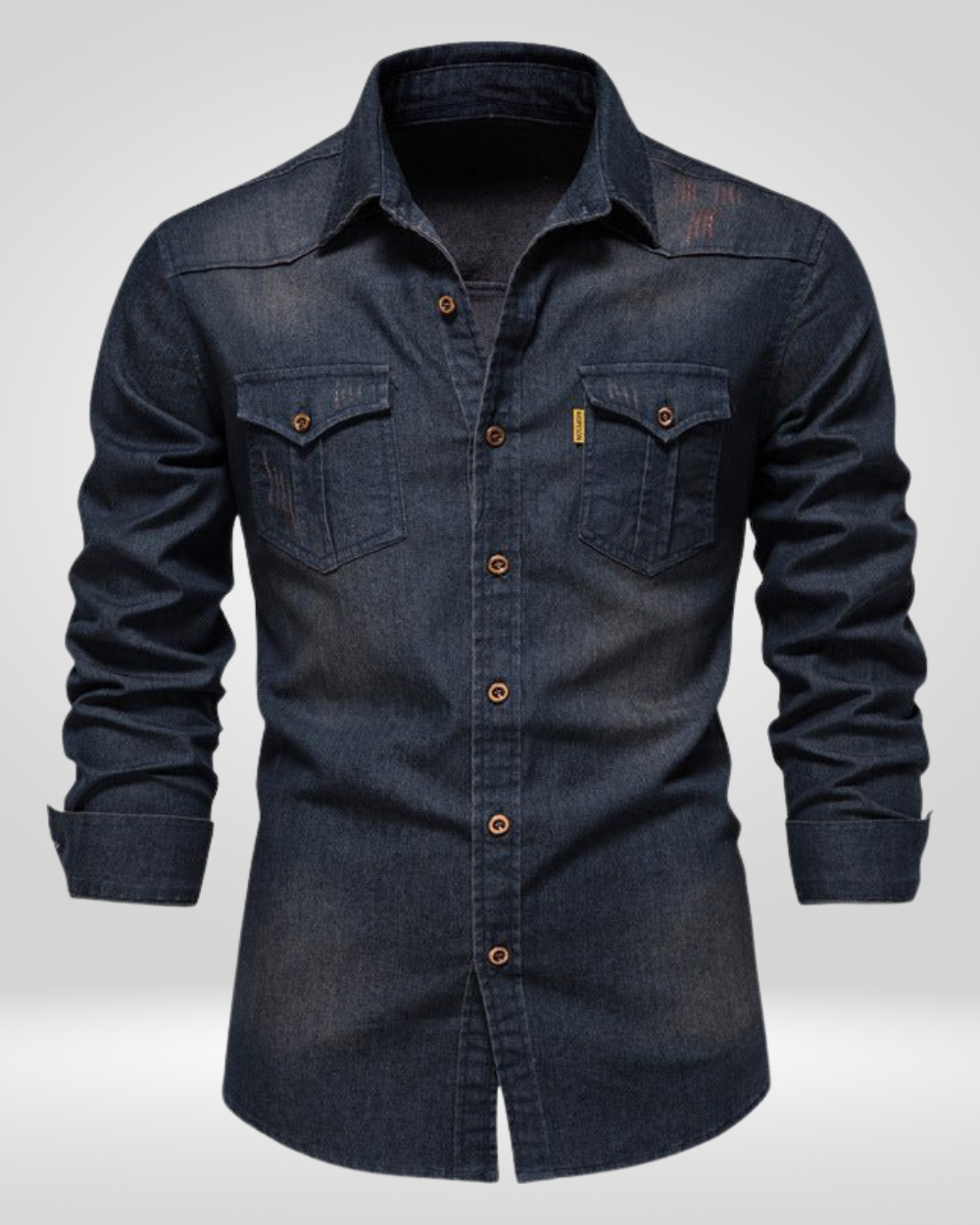 Denim Overhemd Heren - Lange Mouwen
