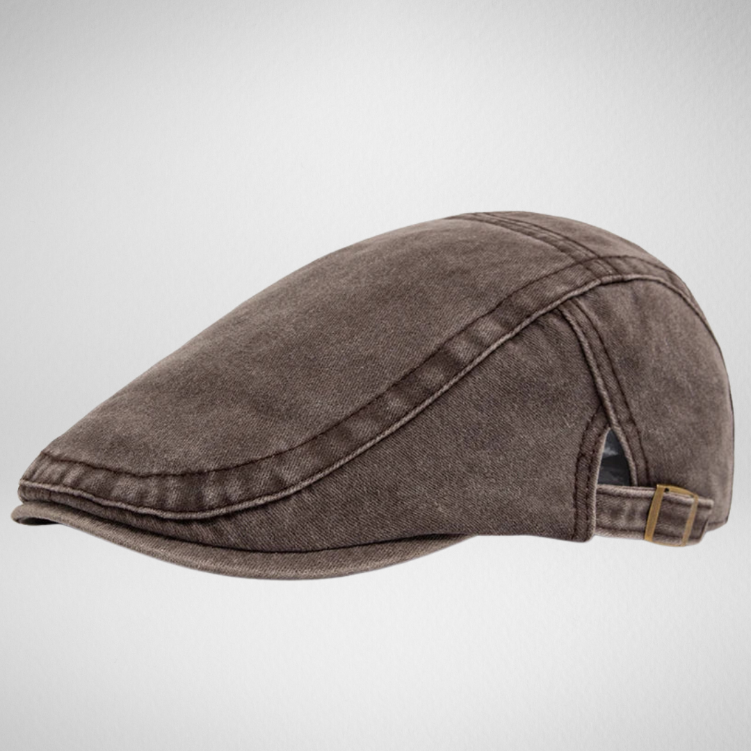 Denim Flat Cap Heren – Gatsby Stijl - Verstelbare Band