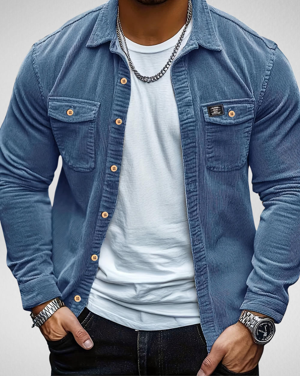 Corduroy Heren Overhemd – Overshirt