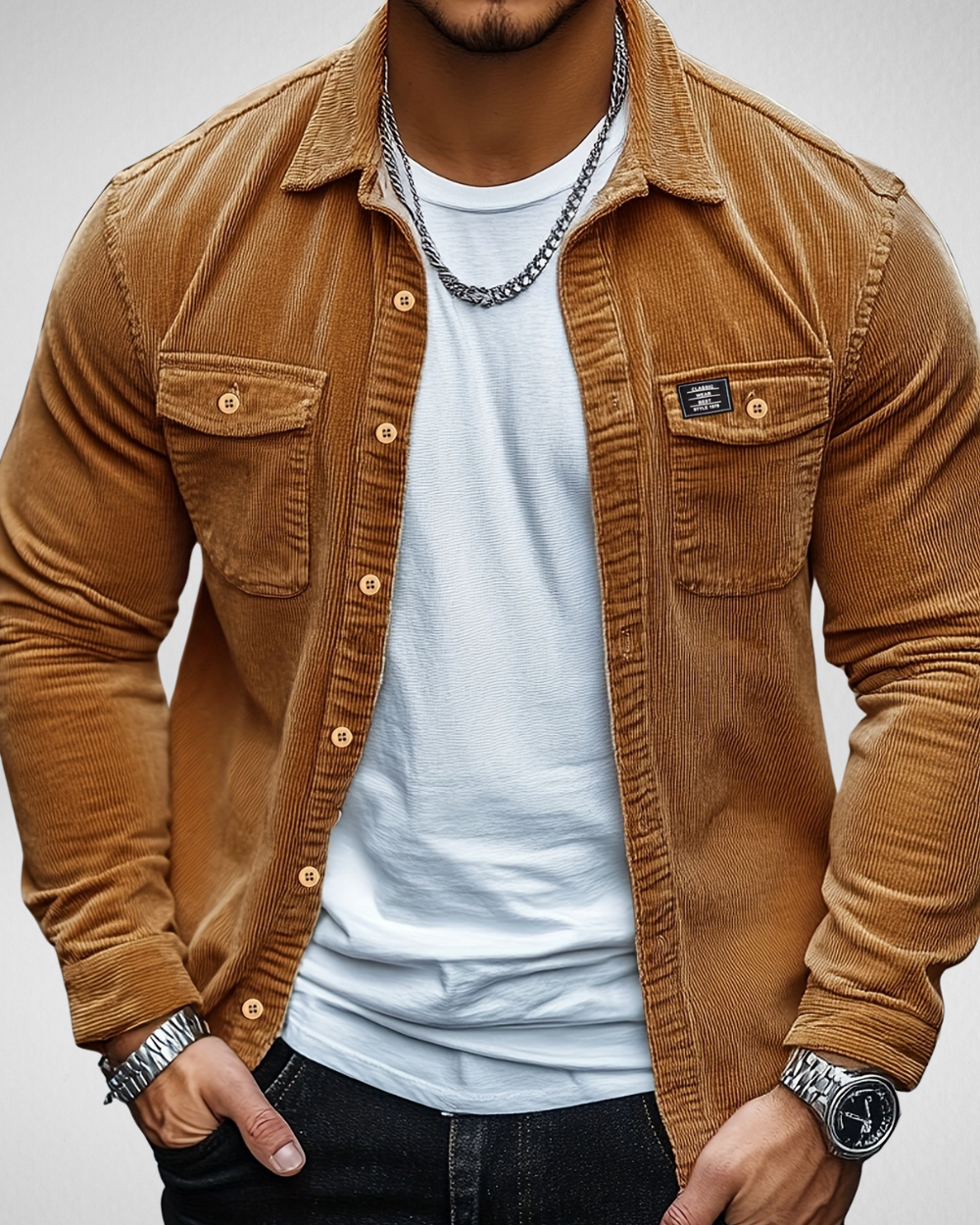 Corduroy Heren Overhemd – Overshirt