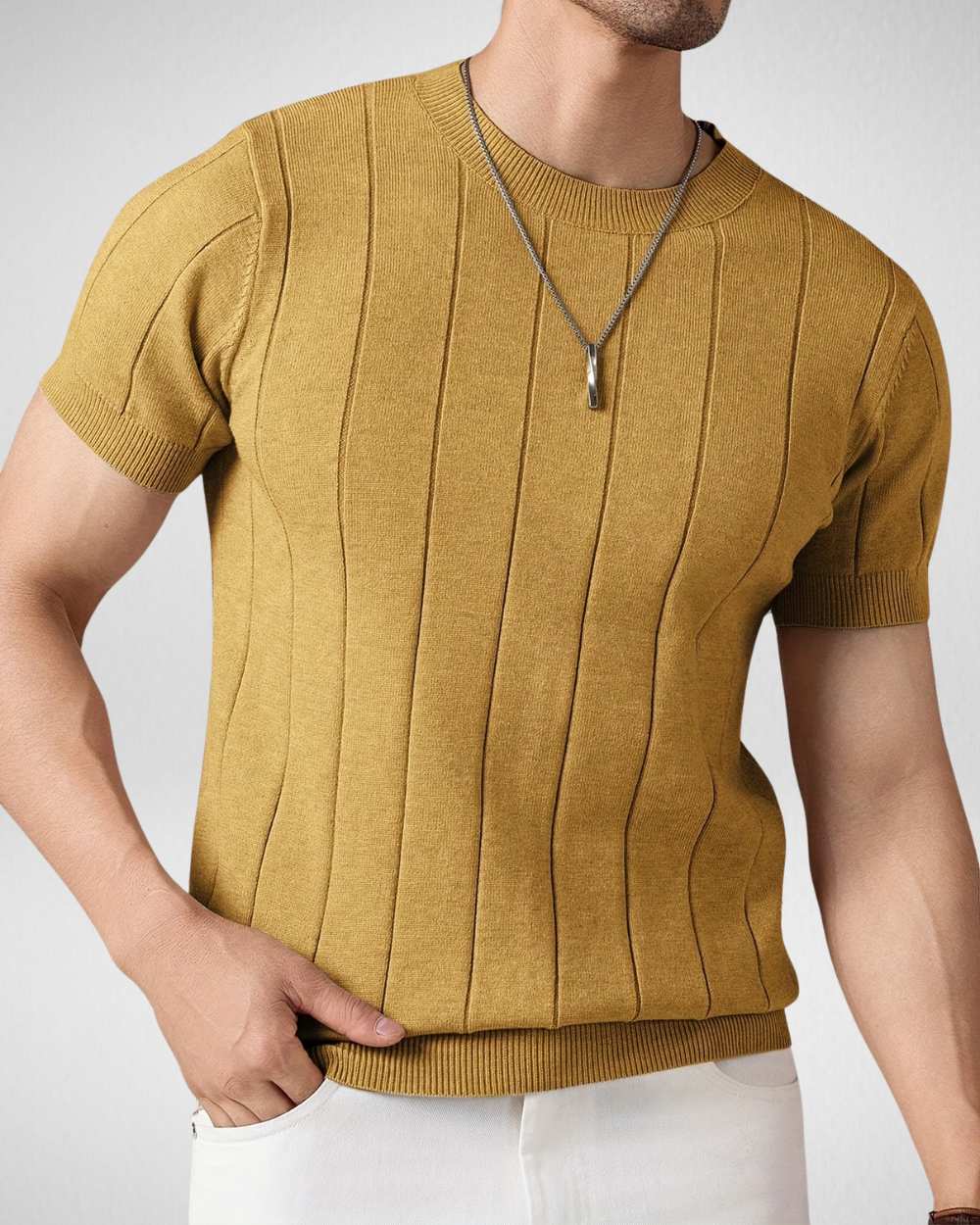 Gebreide Zomer Top - T-Shirt - Korte Mouwen