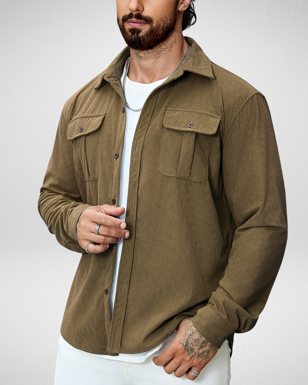 Overshirt Heren - Casual - Overhemd Lange Mouwen