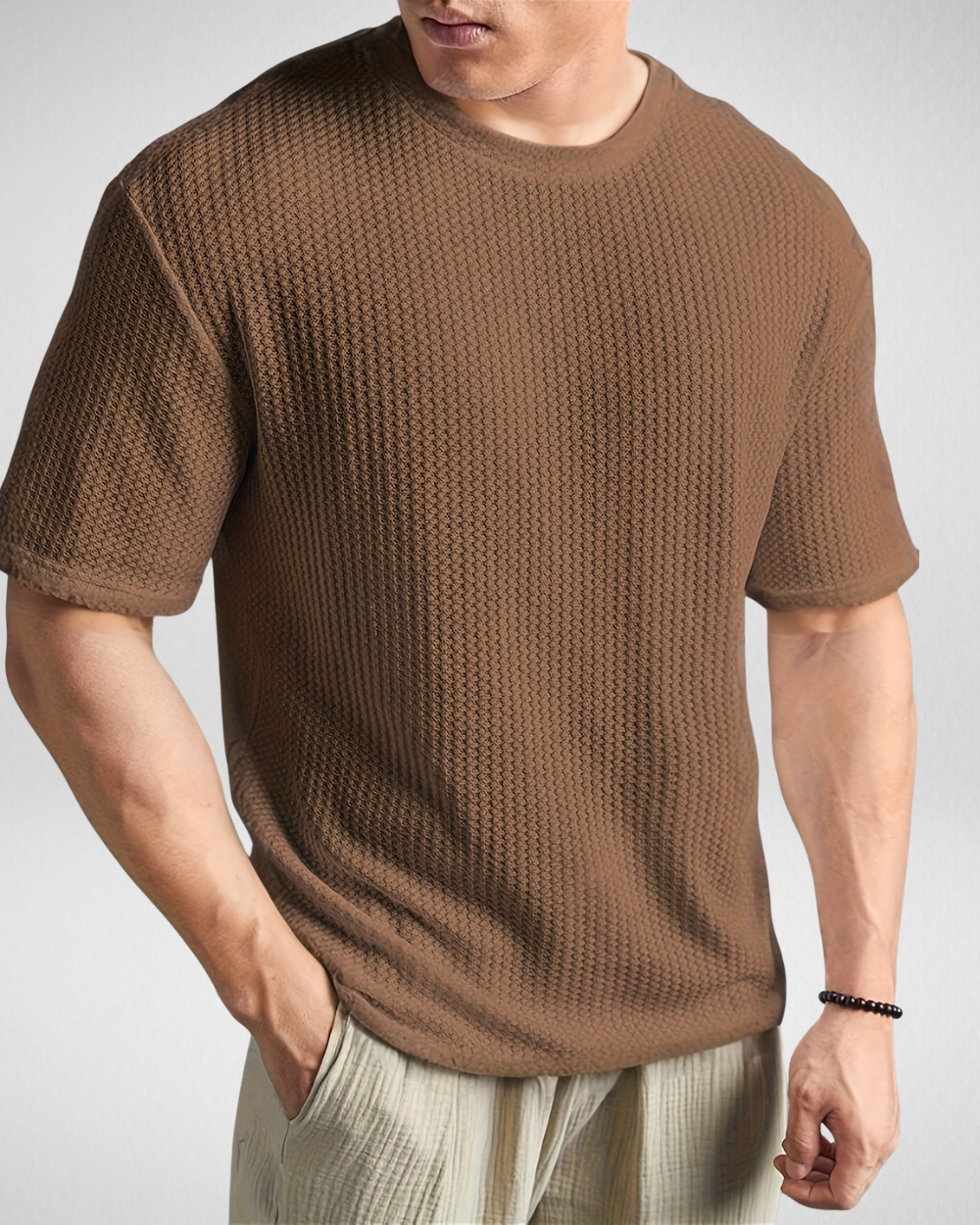 Heren Zomer Shirt - Gebreid - Oversized