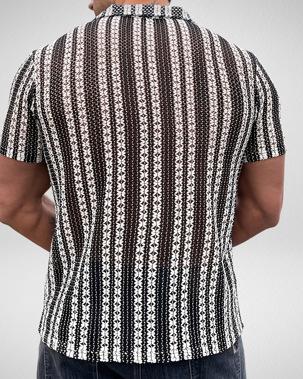 Heren Overhemd Zomer - Met Patroon - Slim-fit