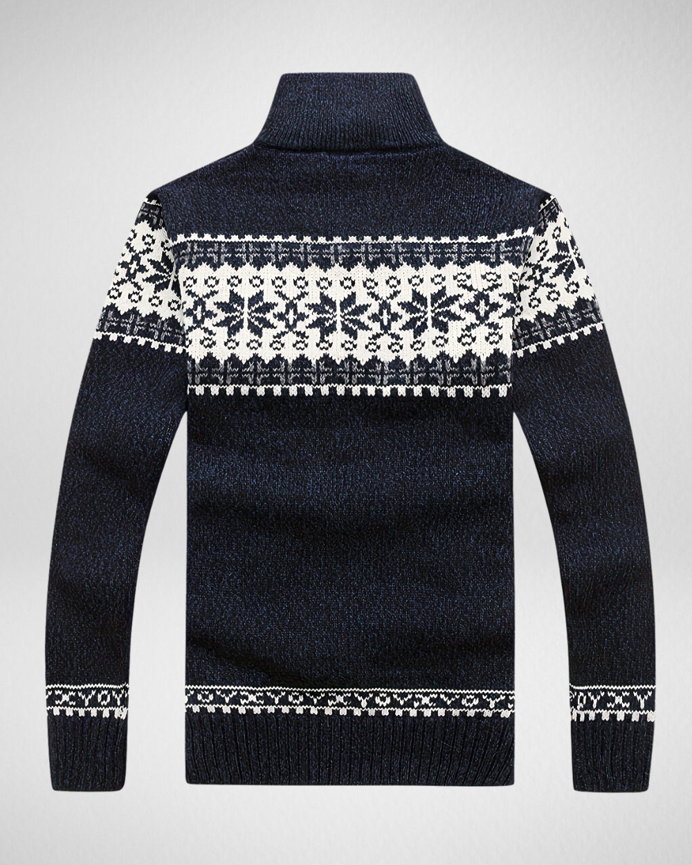Heren Vest met Rits – Gebreid Motief – Herfst/Winter Laag
