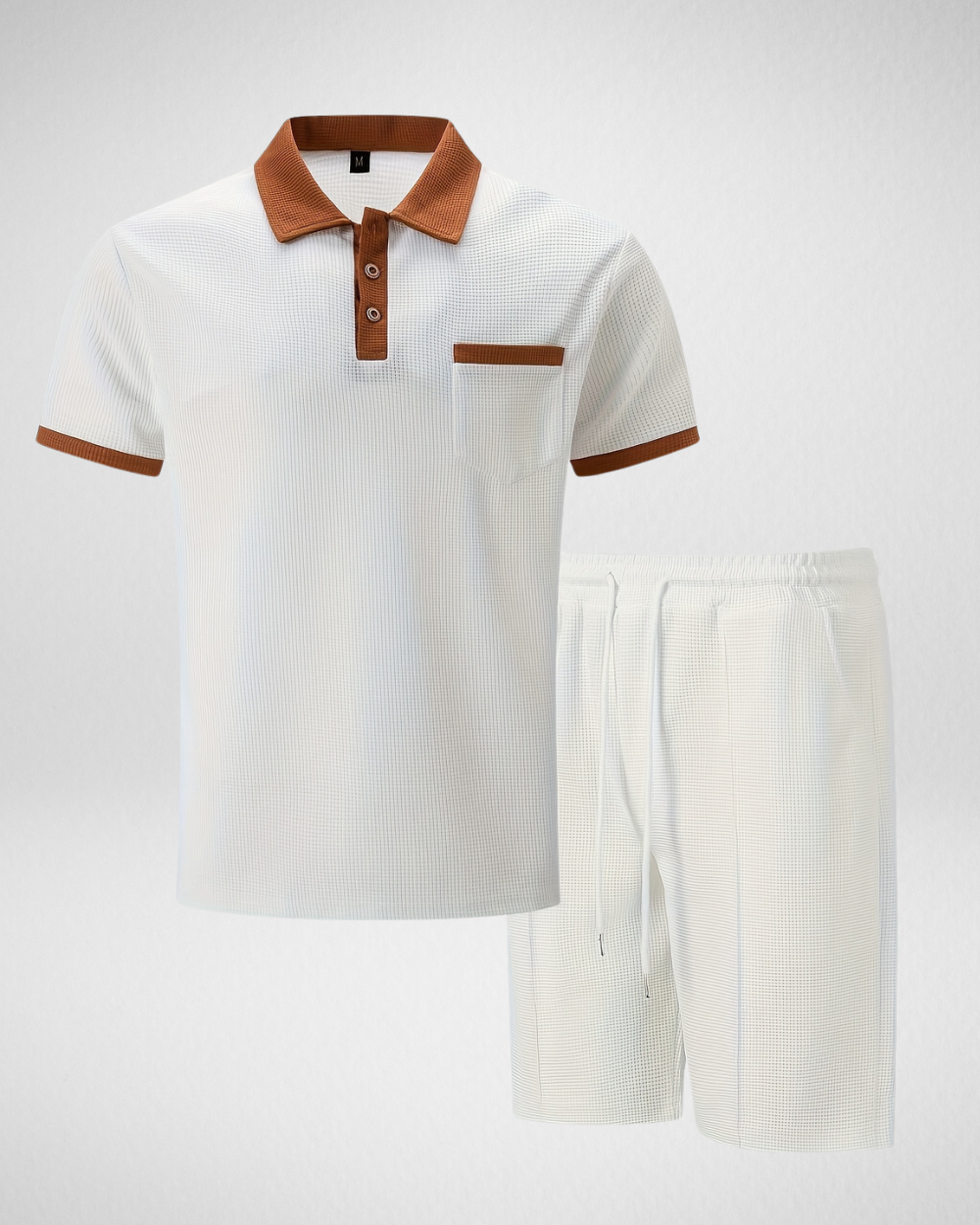 Heren Zomerset – Polo en Shorts – Contrasterende Afwerking