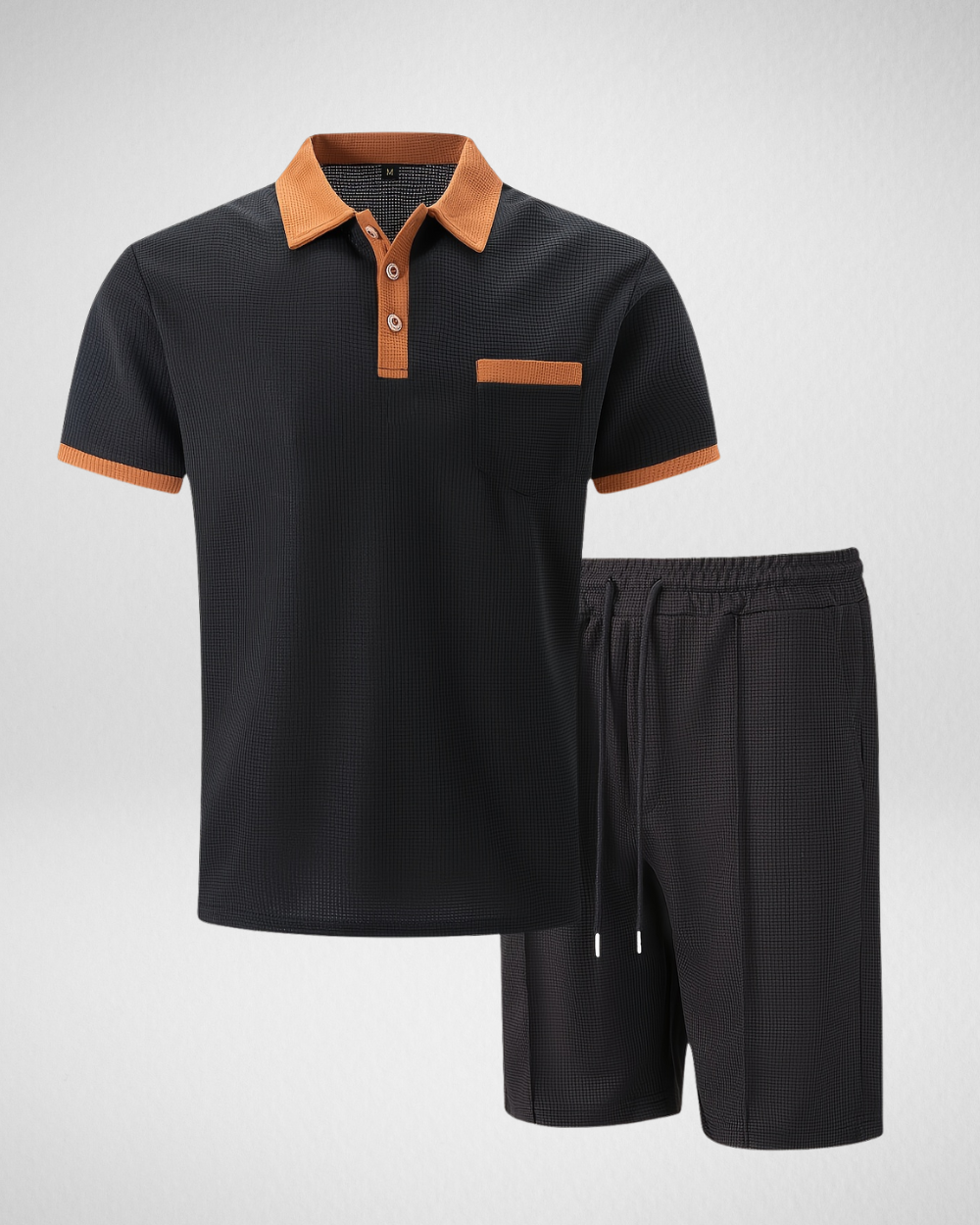 Heren Zomerset – Polo en Shorts – Contrasterende Afwerking
