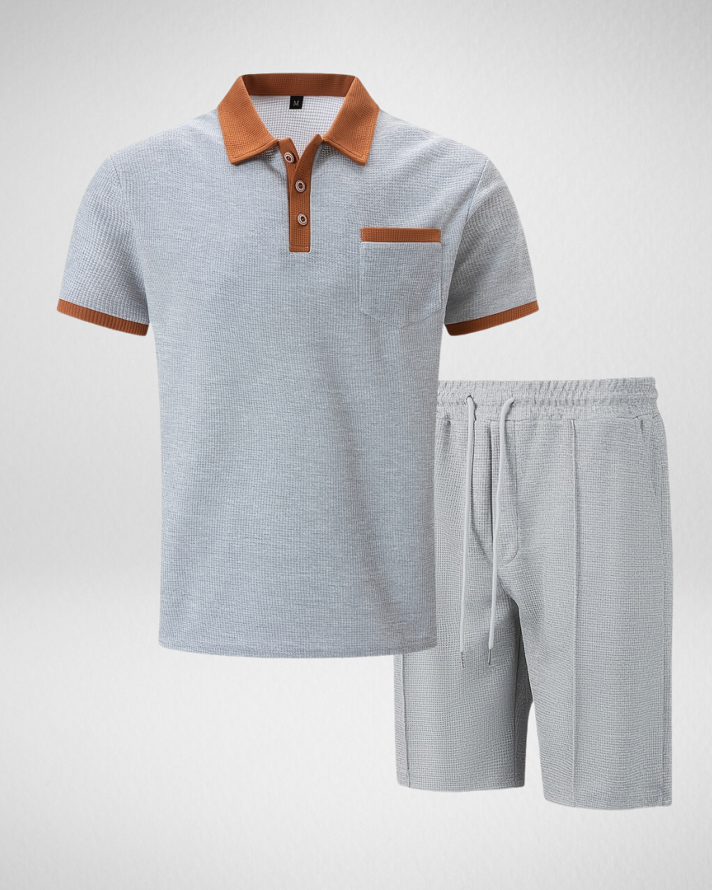 Heren Zomerset – Polo en Shorts – Contrasterende Afwerking
