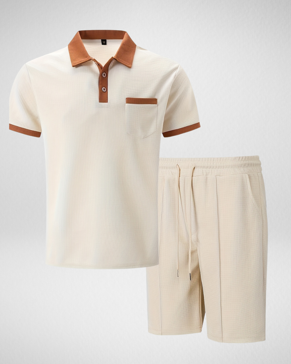 Heren Zomerset – Polo en Shorts – Contrasterende Afwerking