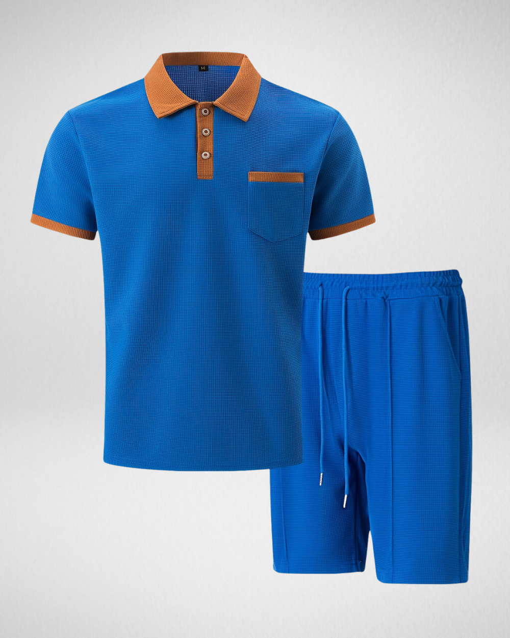Heren Zomerset – Polo en Shorts – Contrasterende Afwerking