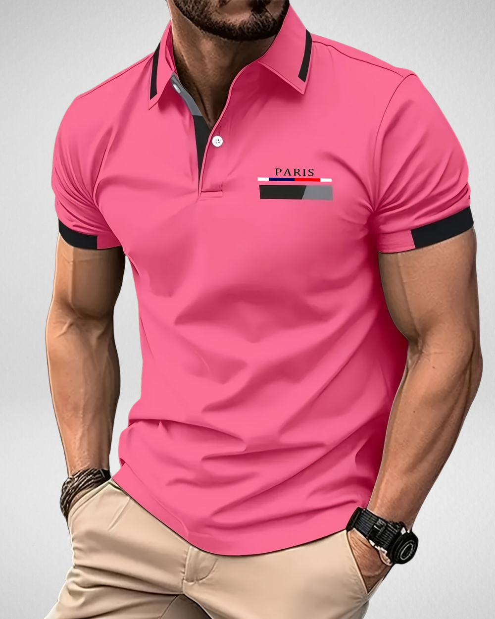 Heren Polo Shirt – Contrasterende Kraag – Zomers Casual