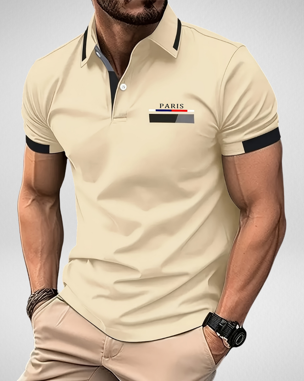 Heren Polo Shirt – Contrasterende Kraag – Zomers Casual