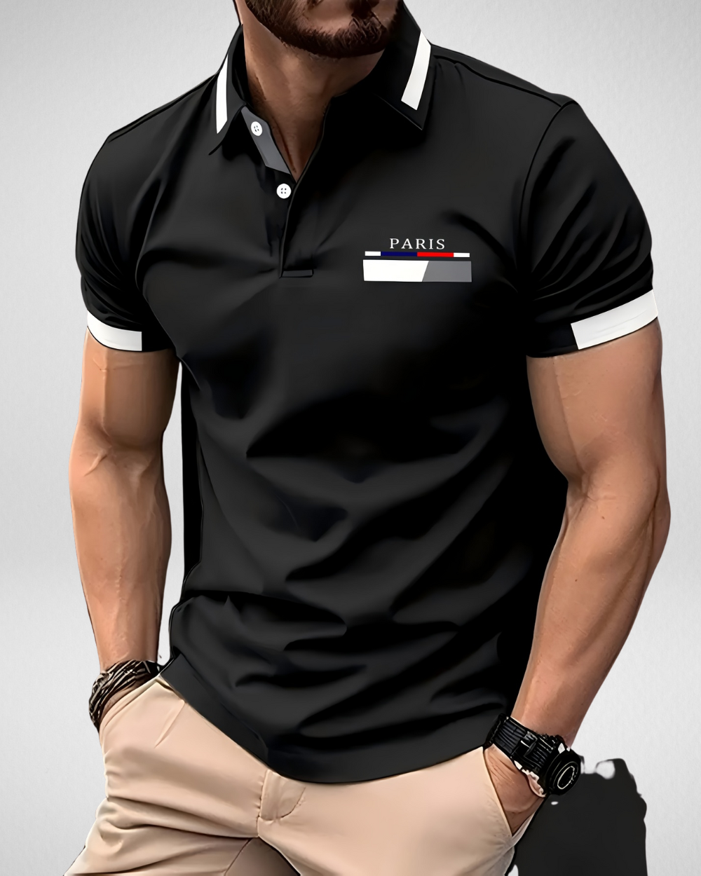 Heren Polo Shirt – Contrasterende Kraag – Zomers Casual