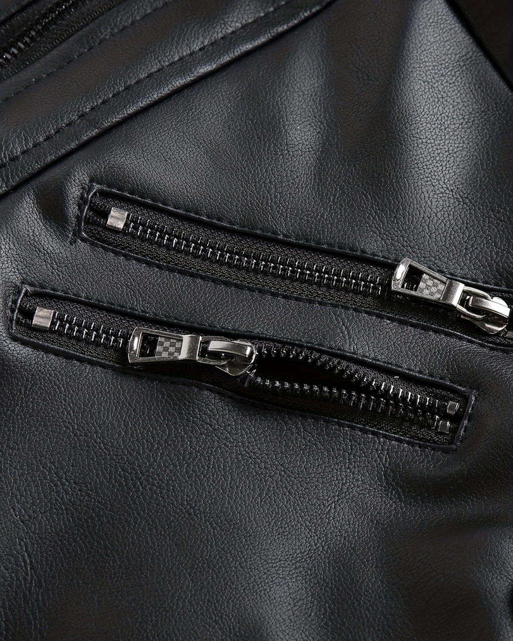 Heren PE Leren Jack met Capuchon – Meerdere Zakken – Casual
