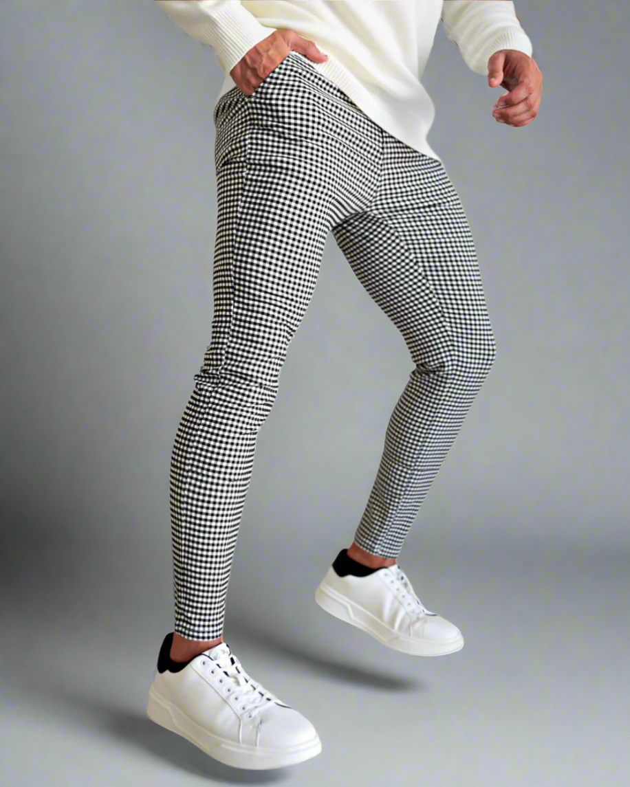 Heren Broek Chino – Slim Fit – Geruit Design