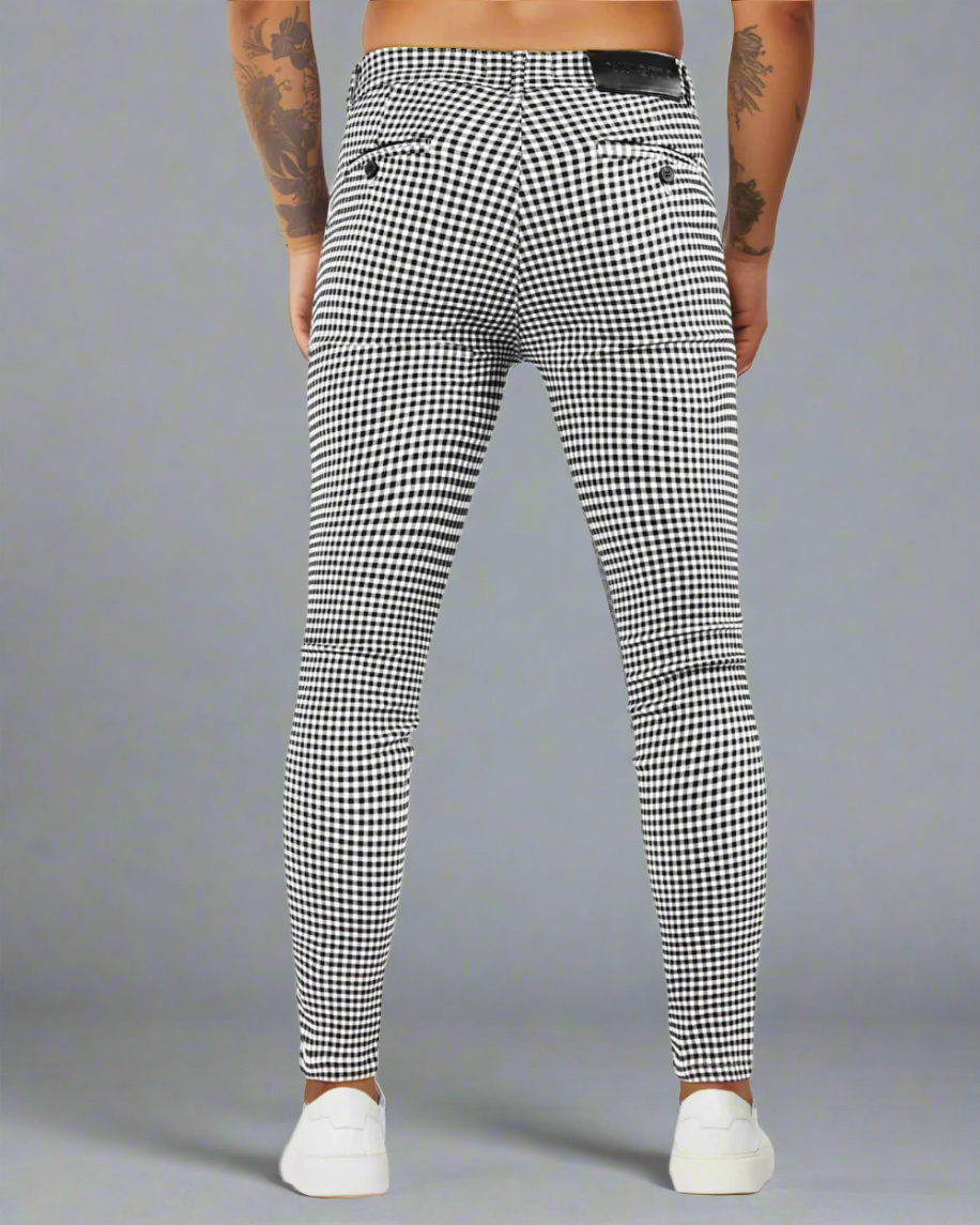 Heren Broek Chino – Slim Fit – Geruit Design