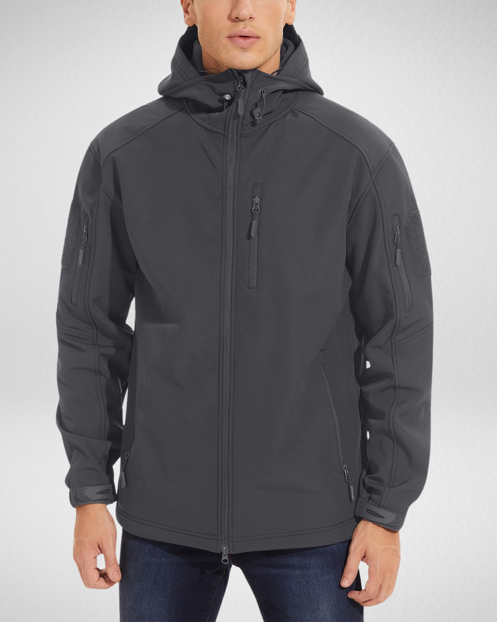Heren Outdoor Softshell Jas – Waterafstotend & Fleece Gevoerd