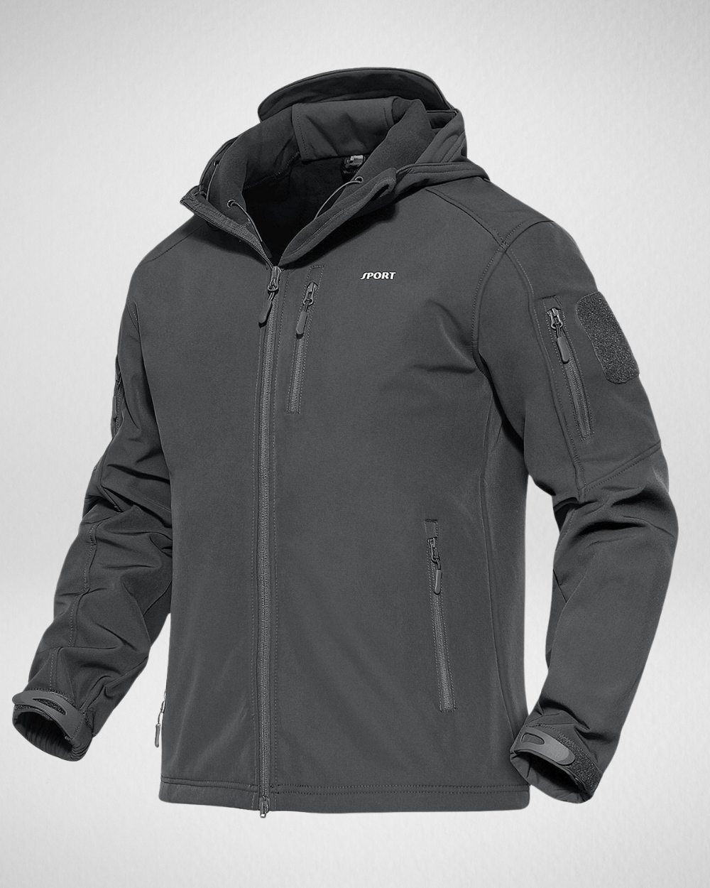 Heren Outdoor Softshell Jas – Waterafstotend & Fleece Gevoerd