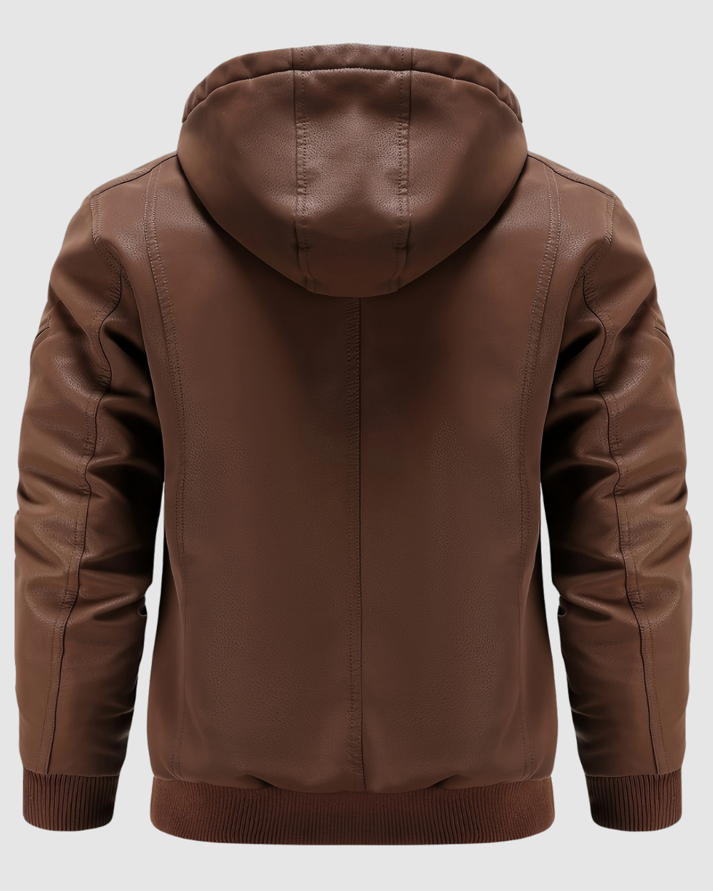Heren PU Leren Jas met Capuchon – Warm & Casual - Herfst/Winter