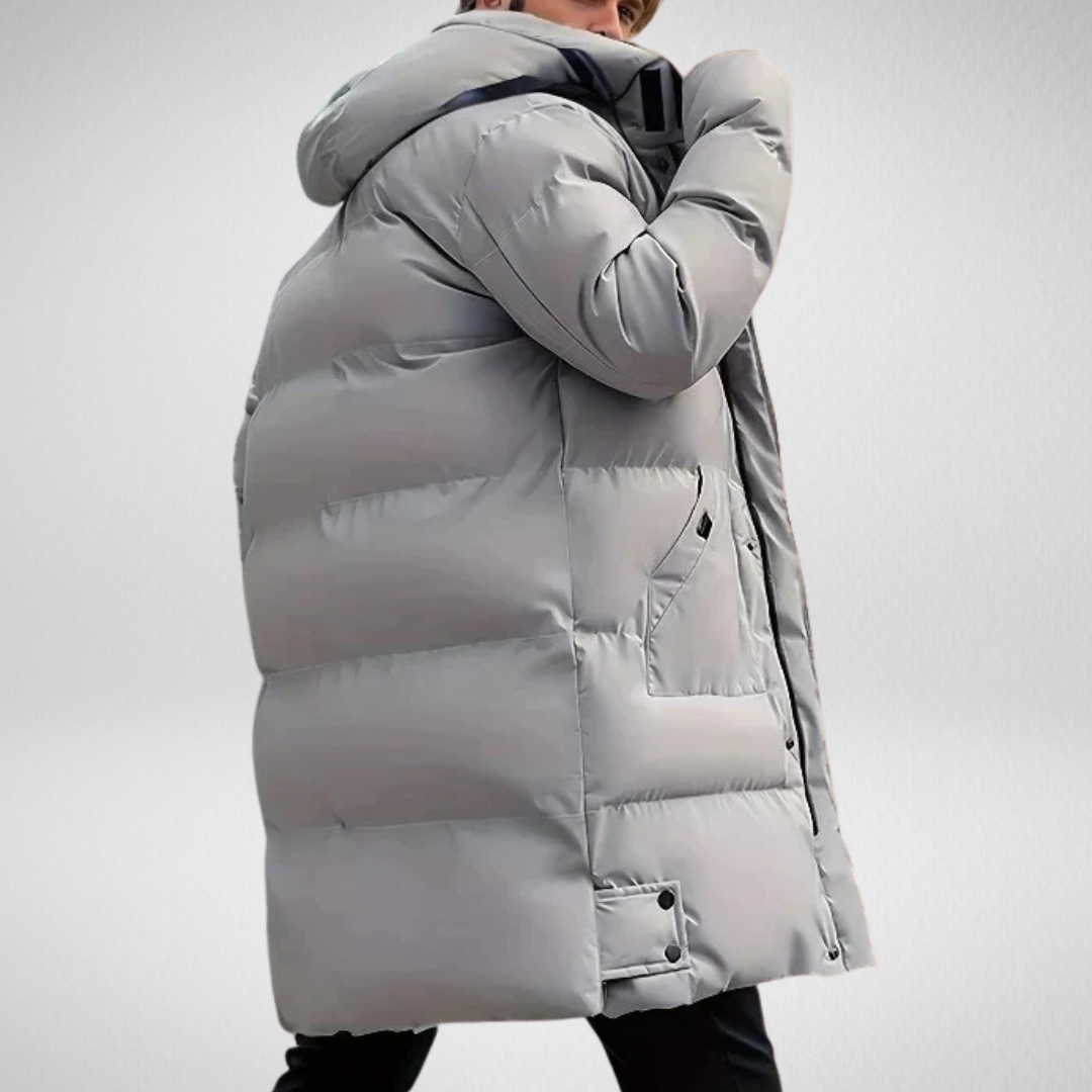 Heren Lange Winterjas – Warm & Stijlvol - Gewatteerd