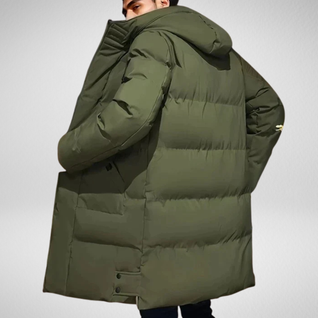 Heren Lange Winterjas – Warm & Stijlvol - Gewatteerd