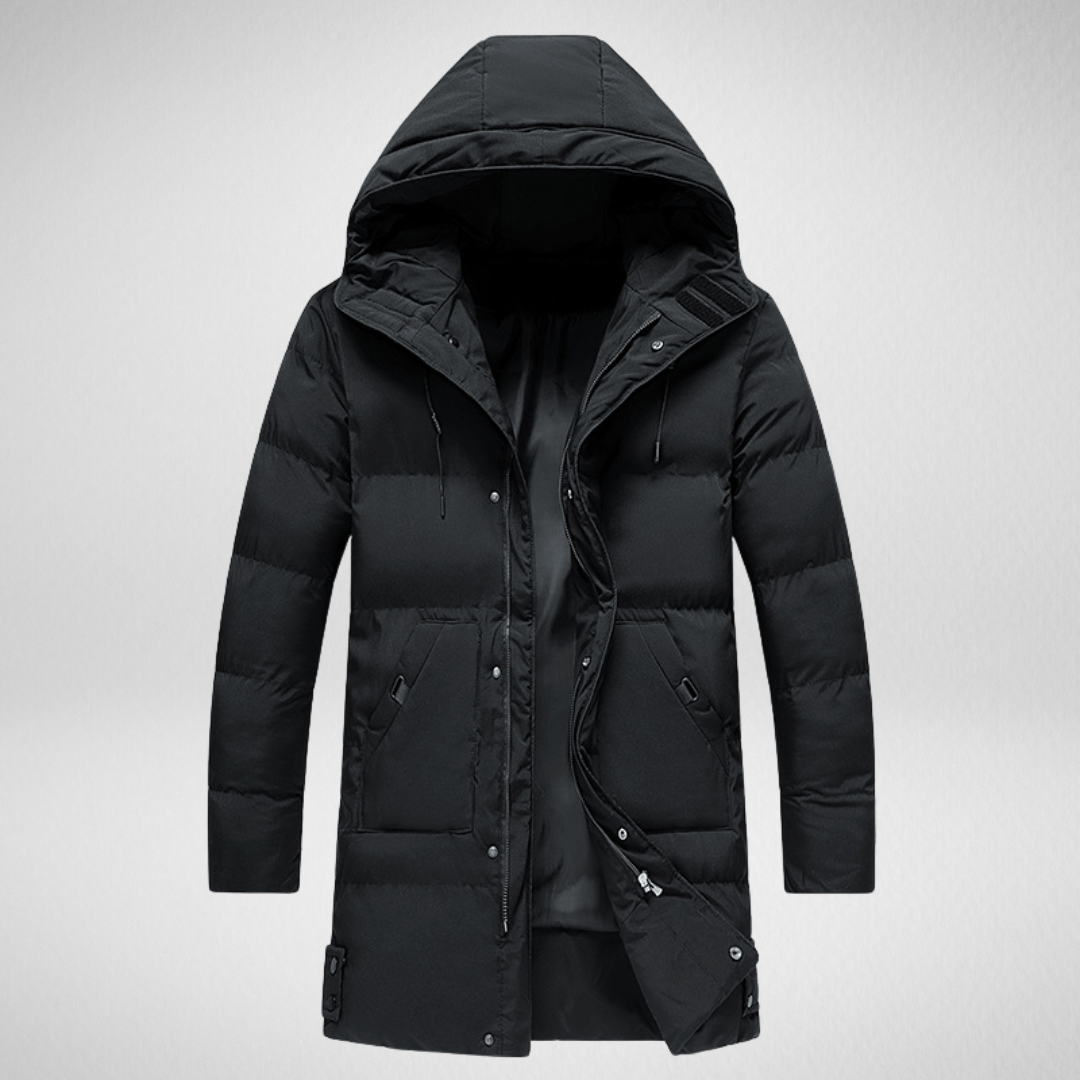 Heren Lange Winterjas – Warm & Stijlvol - Gewatteerd