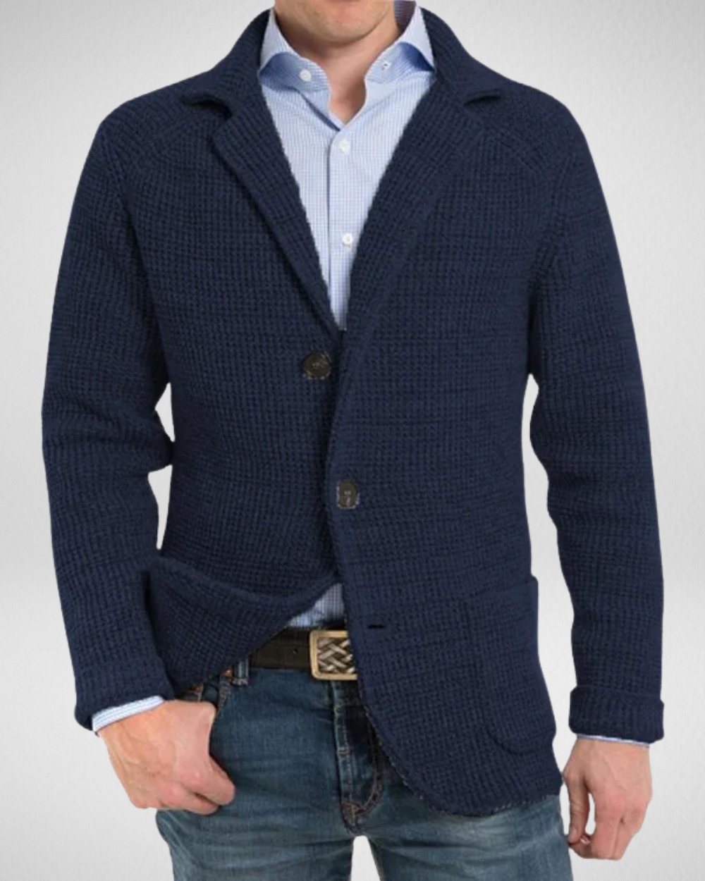 Heren Gebreide Blazer – Elegant & Comfortabel – Casual/Business