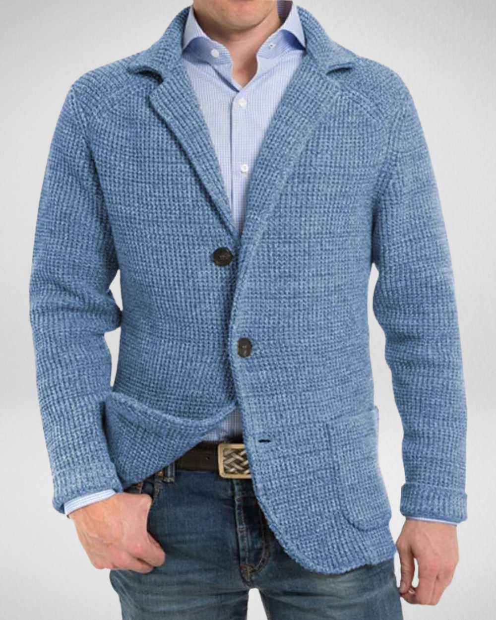 Heren Gebreide Blazer – Elegant & Comfortabel – Casual/Business