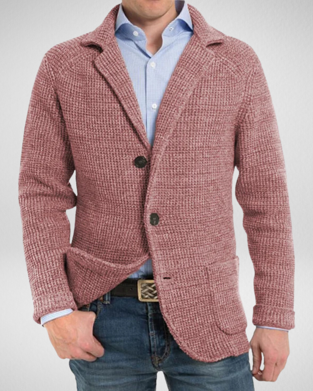 Heren Gebreide Blazer – Elegant & Comfortabel – Casual/Business