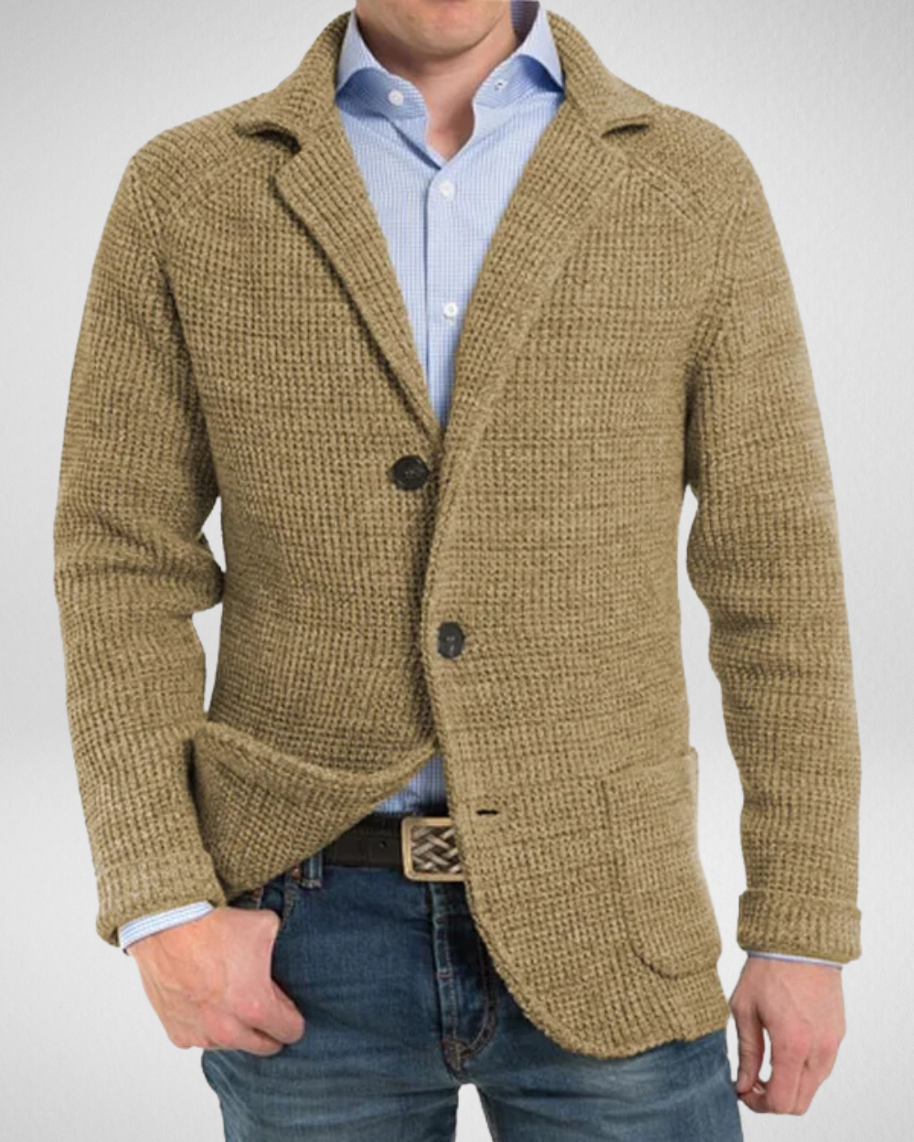 Heren Gebreide Blazer – Elegant & Comfortabel – Casual/Business