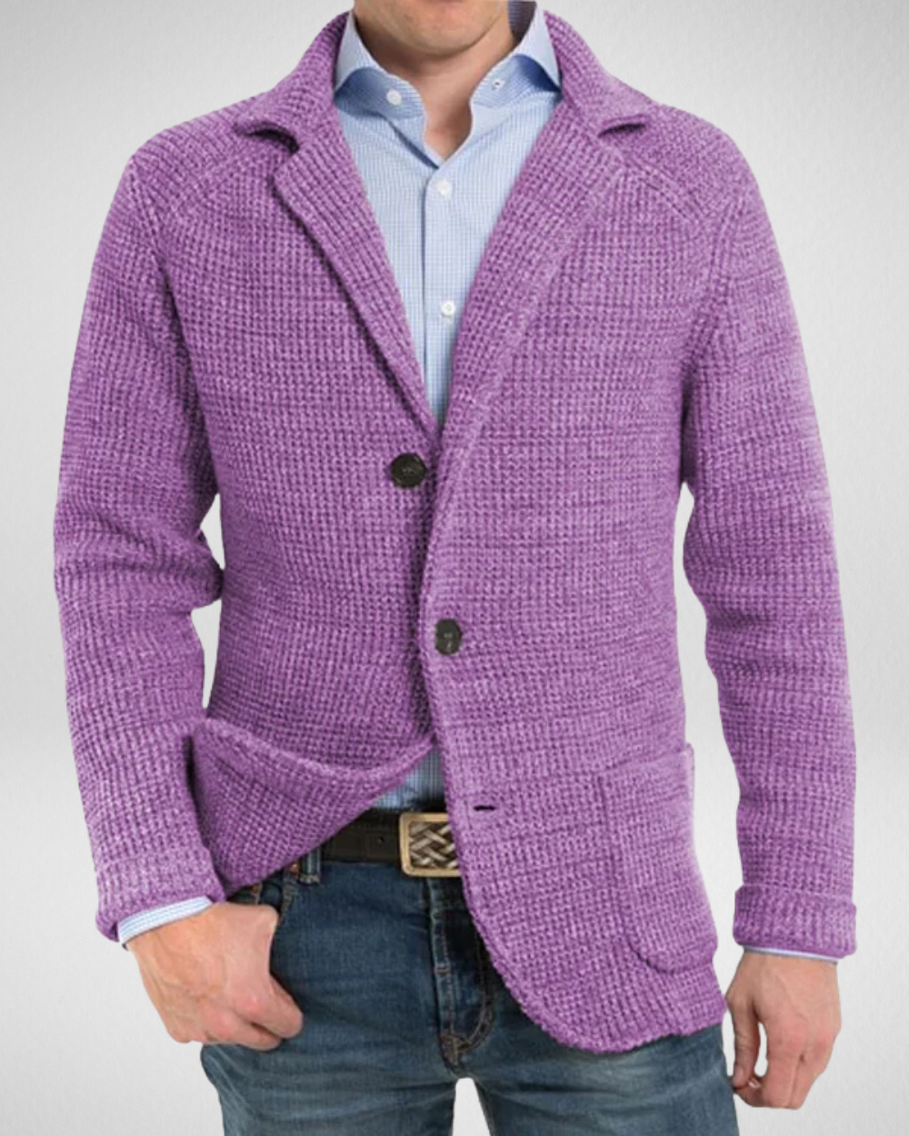 Heren Gebreide Blazer – Elegant & Comfortabel – Casual/Business