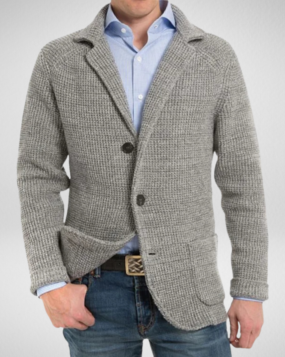 Heren Gebreide Blazer – Elegant & Comfortabel – Casual/Business