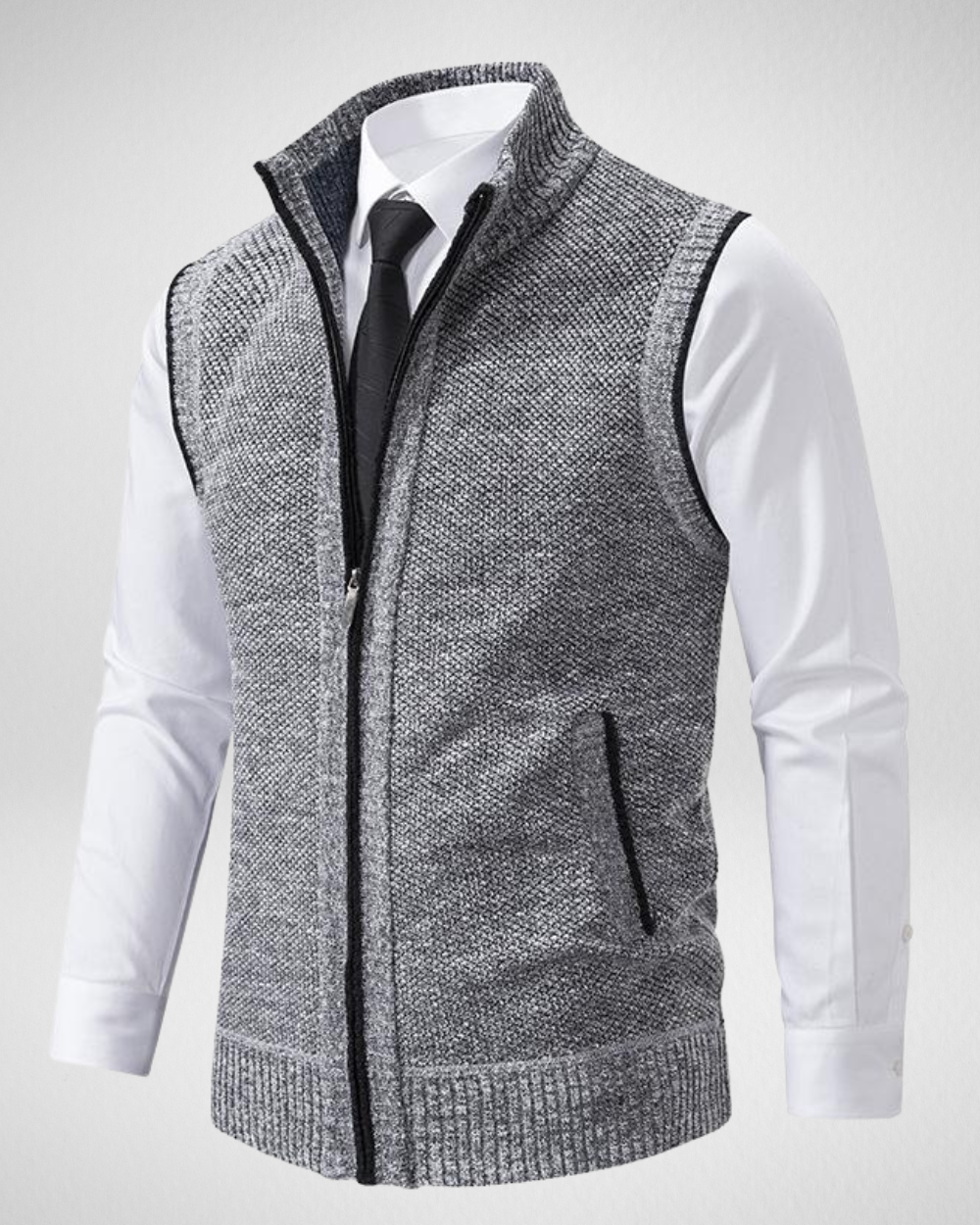 Heren Gebreid Business Vest – Elegant & Comfortabel