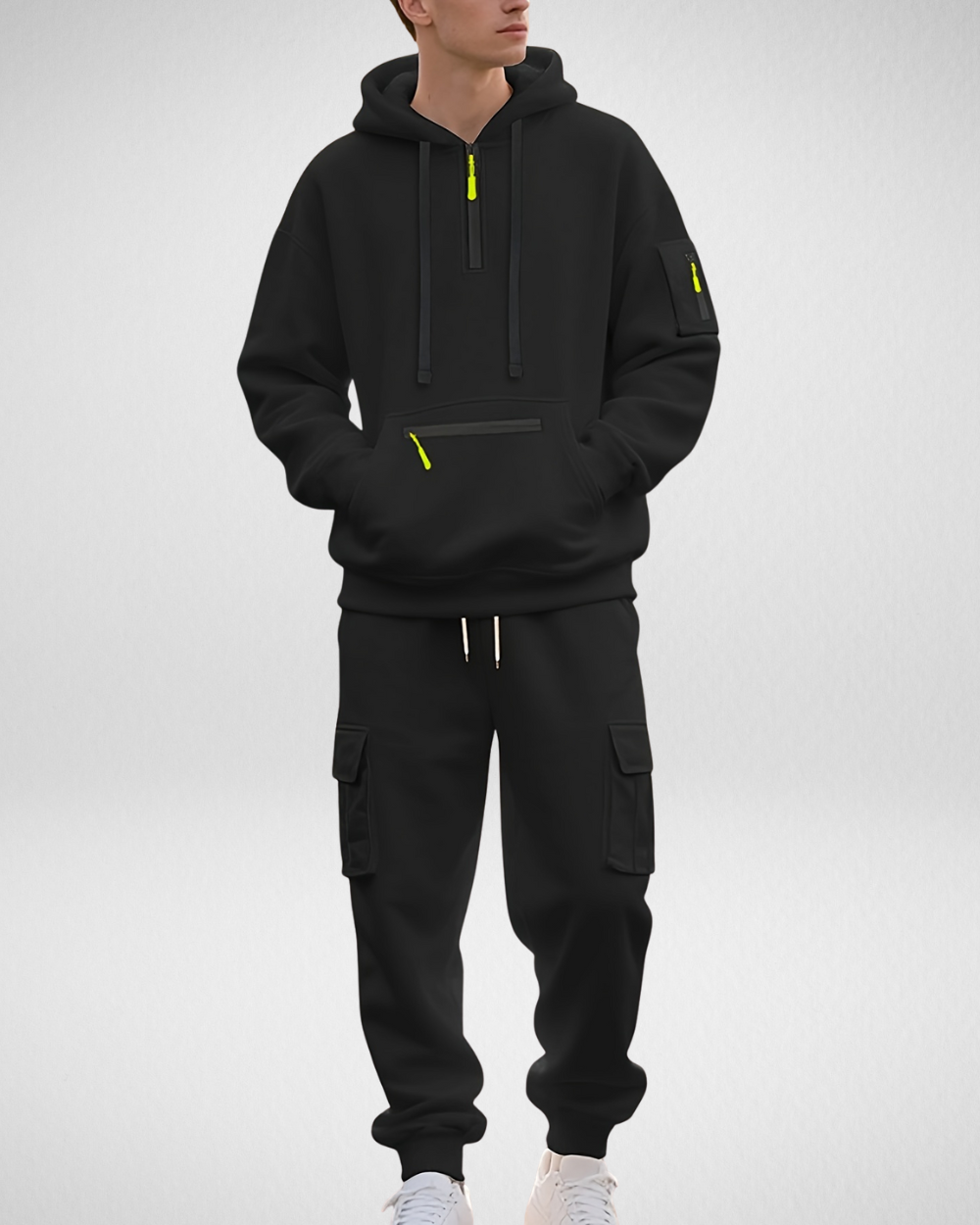 Heren Trainingspak – Hoodie & Cargo Broek – Winter