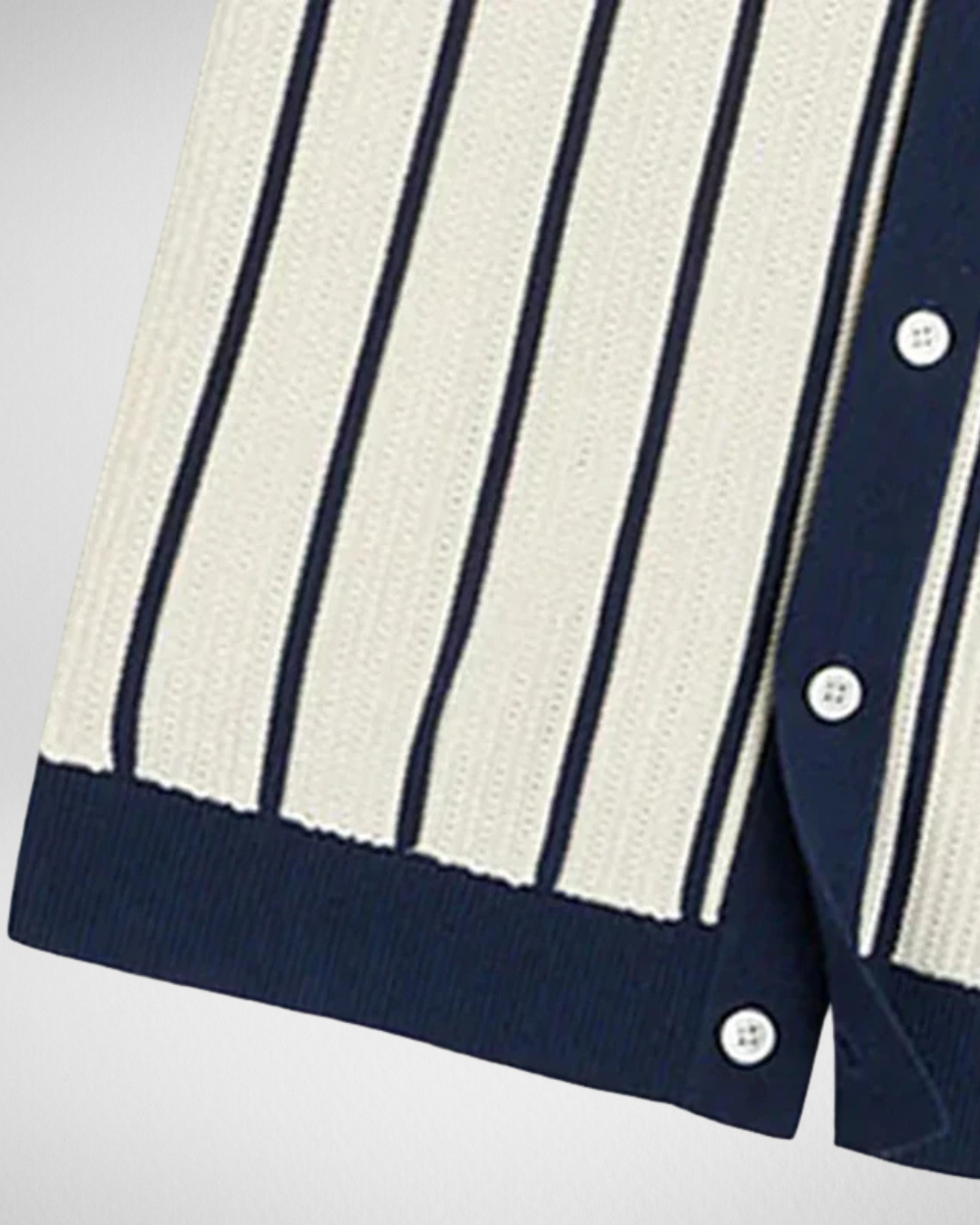 Gebreide Polo – Verticale Strepen – Zomerse Casual Stijl
