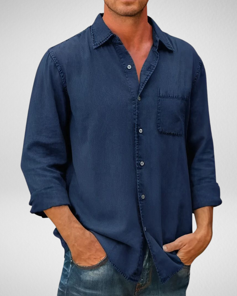 Heren Overhemd – Losvallende Pasvorm – Casual Dagelijkse Look
