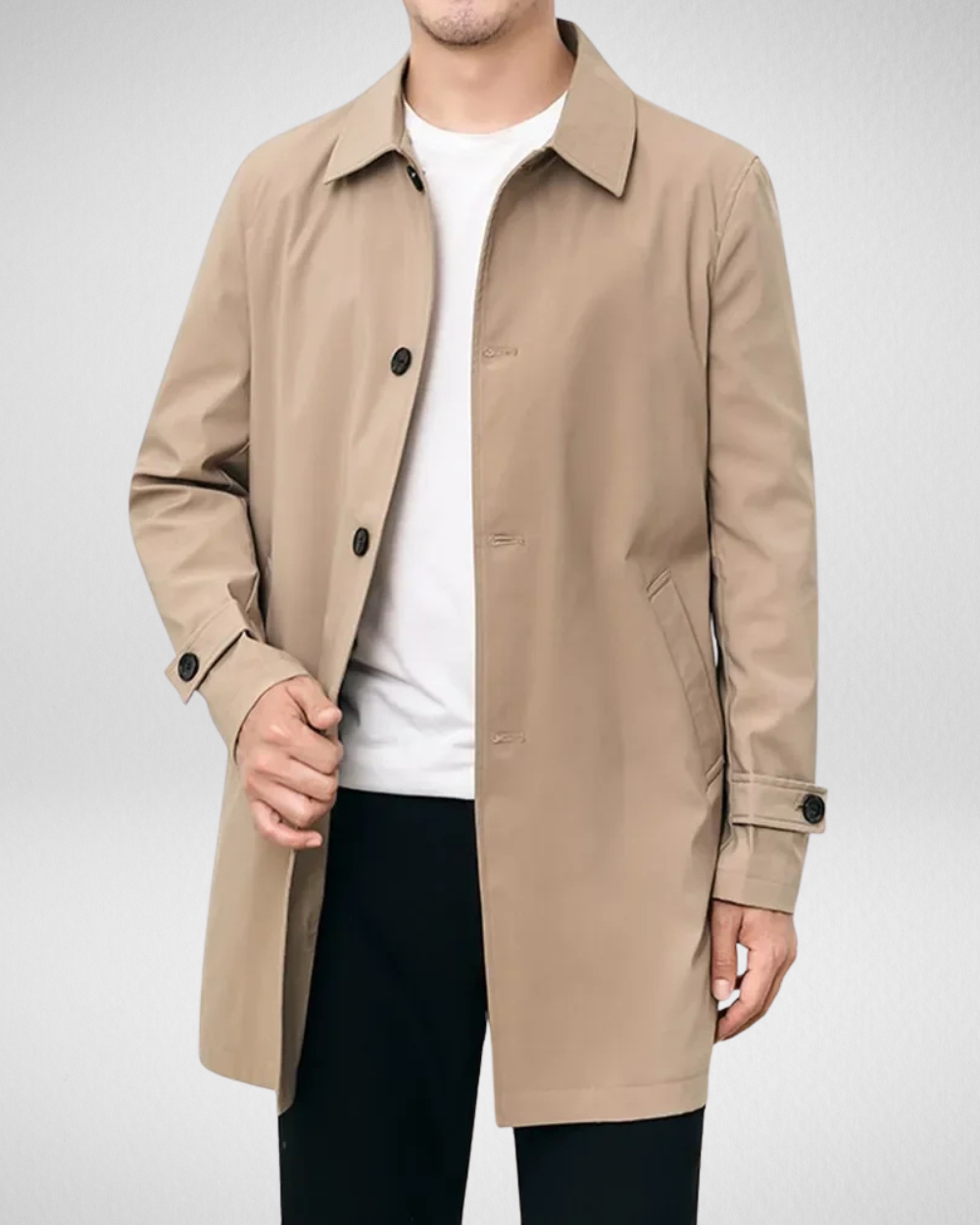 Heren Overcoat – Waterafstotend – Voorjaarsjas met stijl