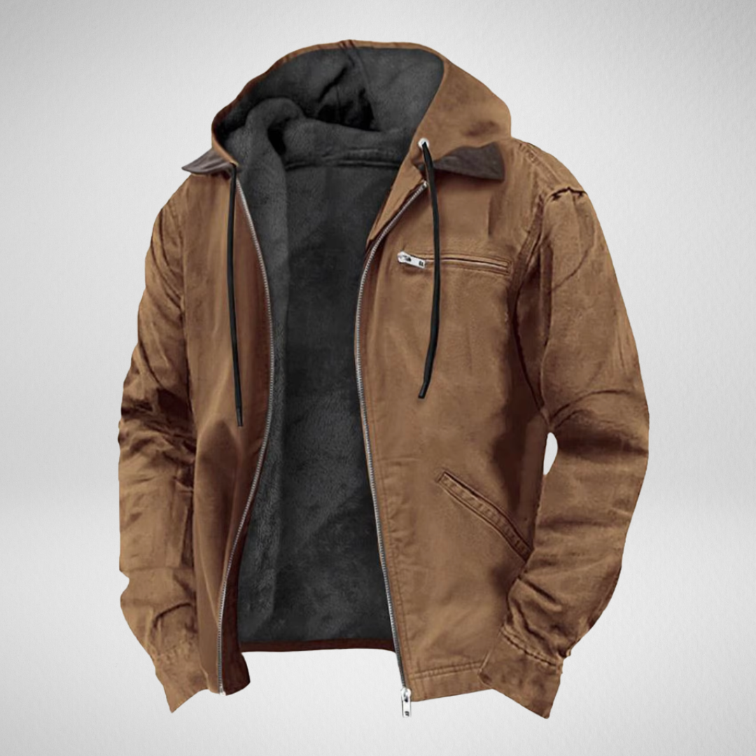 Heren jas met capuchon – Gevoerd model – Voor frisse herfstdagen
