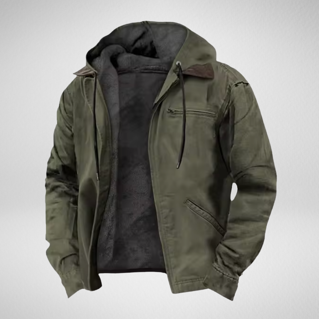 Heren jas met capuchon – Gevoerd model – Voor frisse herfstdagen